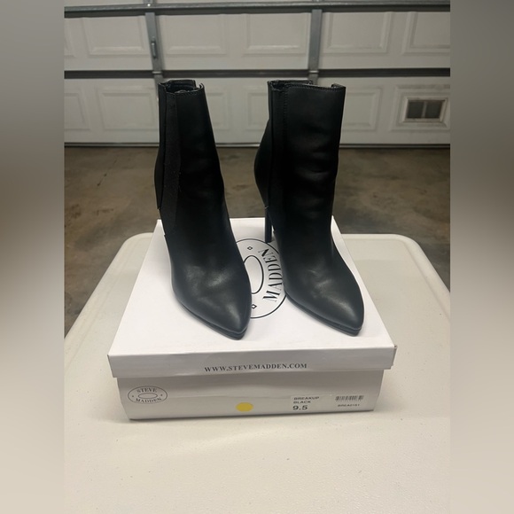 Steve Madden “Breakup” black ankle boots size 9.5 - Picture 3 of 4